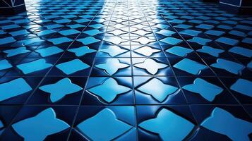 interlocking patterns blue photo