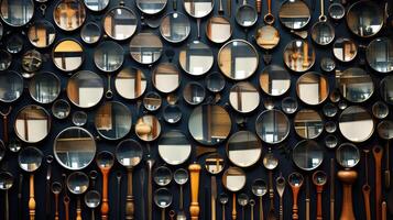 table magnifying glass pattern photo