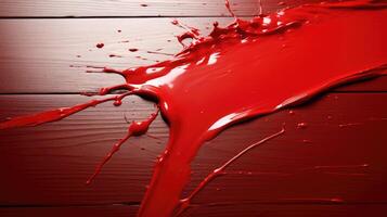 modern red paint splash photo