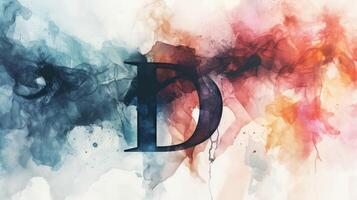 creative water color font photo