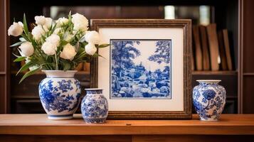 capture blue and white flower frame photo
