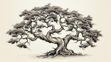 branches hand drawn tree photo