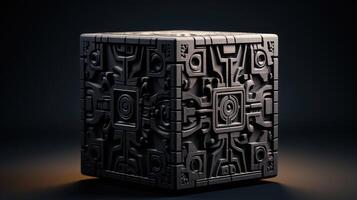 patterns black cube photo