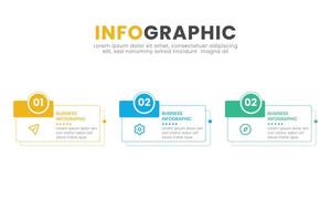 Business infographic design template with icons and 3 options. Can be used for process diagram, presentations, workflow layout, banner, flow chart. vector