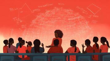 classroom abstract background red and black photo