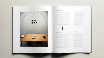 design book layout with large chapter numbers photo