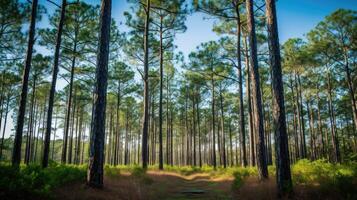 canopy long leaf pine trees photo