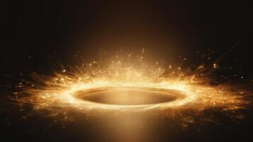 reflecting gold shimmer circle photo