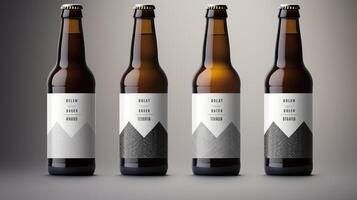monochromatic beer label template photo