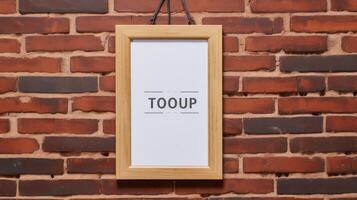 rustic wood frame mock up photo