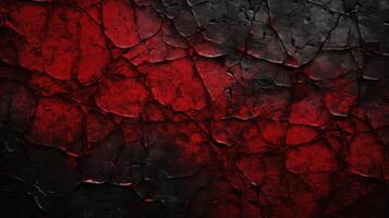 cracks black and red grunge background photo
