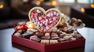 dessert heart chocolate box photo