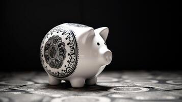 savings black and white money photo