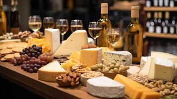 tasting beer and cheese photo