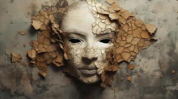 distressed textured image mask photo