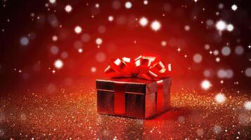 present merry christmas red background photo