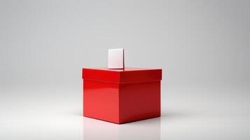 opion red check mark in box photo