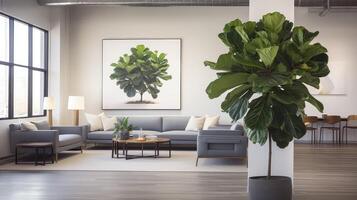 greenery fiddle leaf fig tree photo