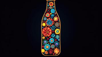 designs soda bottle outline photo