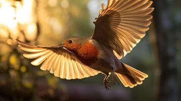 bird red robin photo