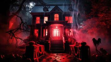 fog red halloween photo