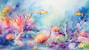 reefs water color world photo