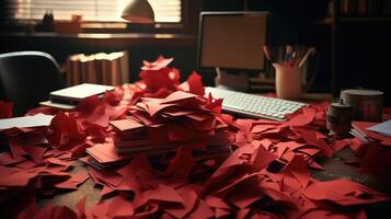 stack red paper texture photo