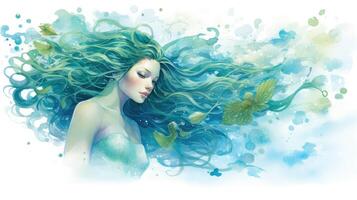 under aqua water color photo