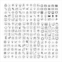 Modern Thin Line Digital Marketing Icons Set Illustration vector