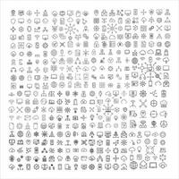 Modern Thin Line Network Technology Icons Set. vector