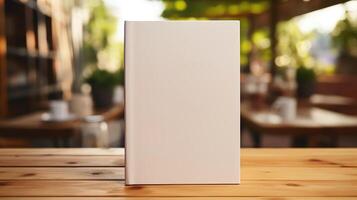 cover standing book mock up photo