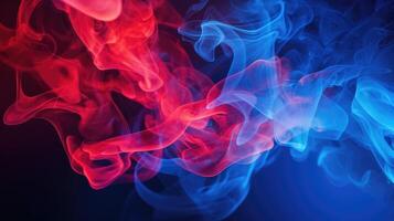 swirl blue and red smoke photo