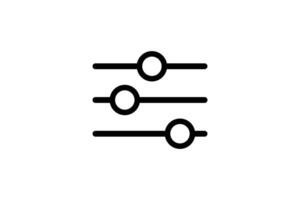adjustment button icon in line style design for website vector