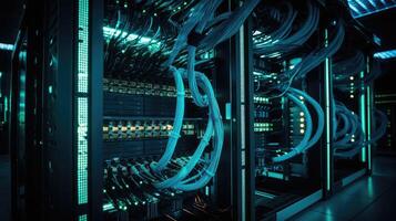 servers data center cabling photo
