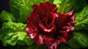 contrast red lettuce photo