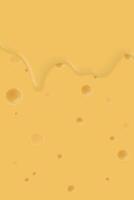 Melted cheese texture vertical background graphic illustration have blank space. vector