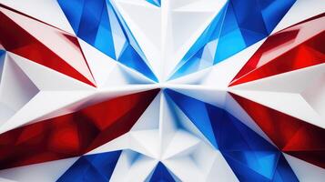 geometric red white blue abstract background photo