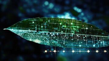 digital data leaf photo