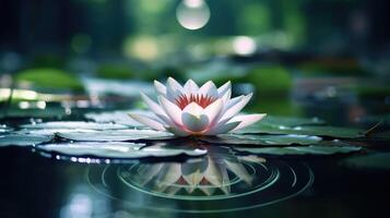 leaf lotus in water photo