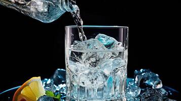 refreshing sparkling water drink photo