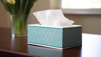 fresh empty tissue box photo