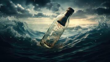 rescue sos message in a bottle photo