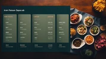 options pricing table photo
