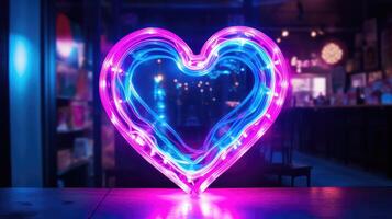 mesmerizing neon blue and pink photo