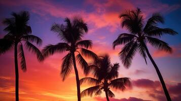 vibrant palms trees photo