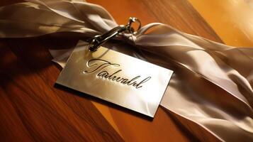 shiny name tag metal photo