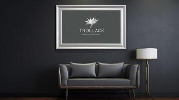 interior mock up wall frame photo