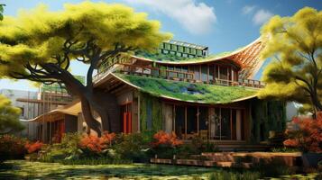 shadow tree shade house photo