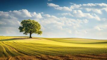 contrast trees field landscape photo
