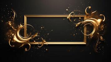 luxurious gold scroll design photo
